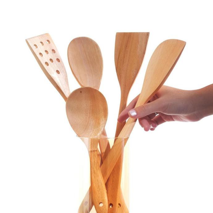 Spatula dari kayu yang aman merk Pero